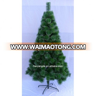 Plastic Artificial Pine Needle Christmas tree with white snow effect