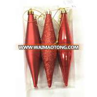 15cm Christmas wholesale teardrop shaped tree hanging palstic ornaments