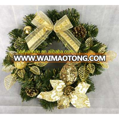 Wholesale PVC pre decorated artificial Christmas Wreath