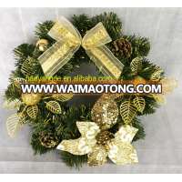 Wholesale PVC pre decorated artificial Christmas Wreath