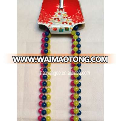 Mardi Gras beads Necklace ABS Colourful Round Bead Party Beads Supplier