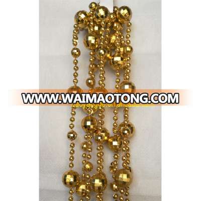 Party Beads Metallic 14mm Disco & Round Bead Necklaces Mardi Gras beads