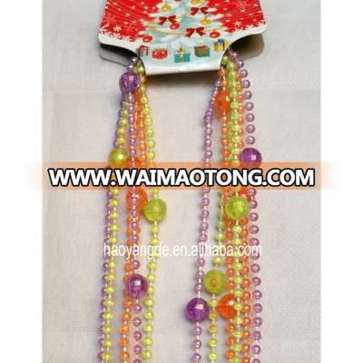 Mardi Gras beads Necklace Elegant Colourful Disco Bead Party Beads