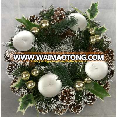 Artificial Pine cone Christmas Wreath Candlestick Forest Series